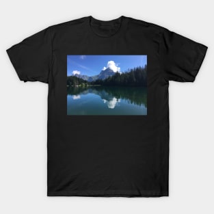 Mountain reflected in a Swiss lake T-Shirt